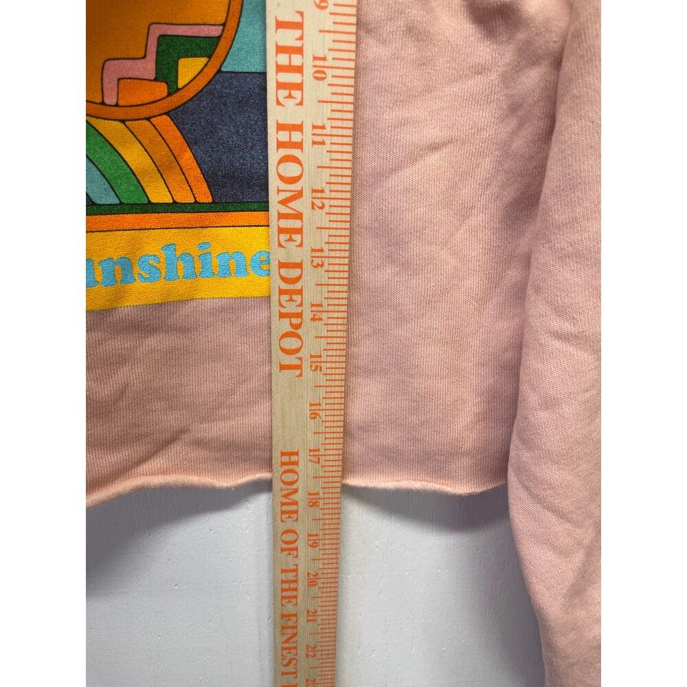 P!NK Women's Cropped Hoodie Size Small Cover Me In Sunshine Peach Hoodie - Picture 9 of 10